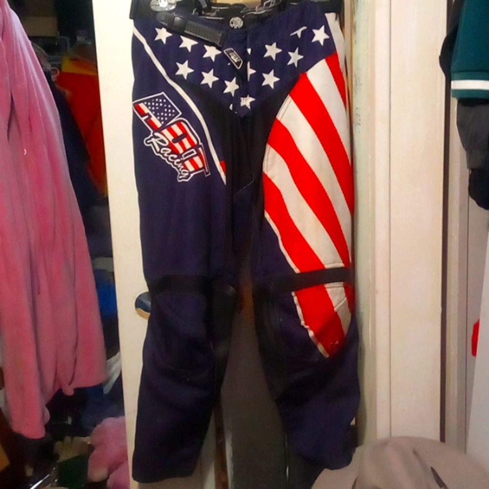AOT RACING PANTS AMERICAN FLAG DESIGN